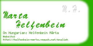 marta helfenbein business card